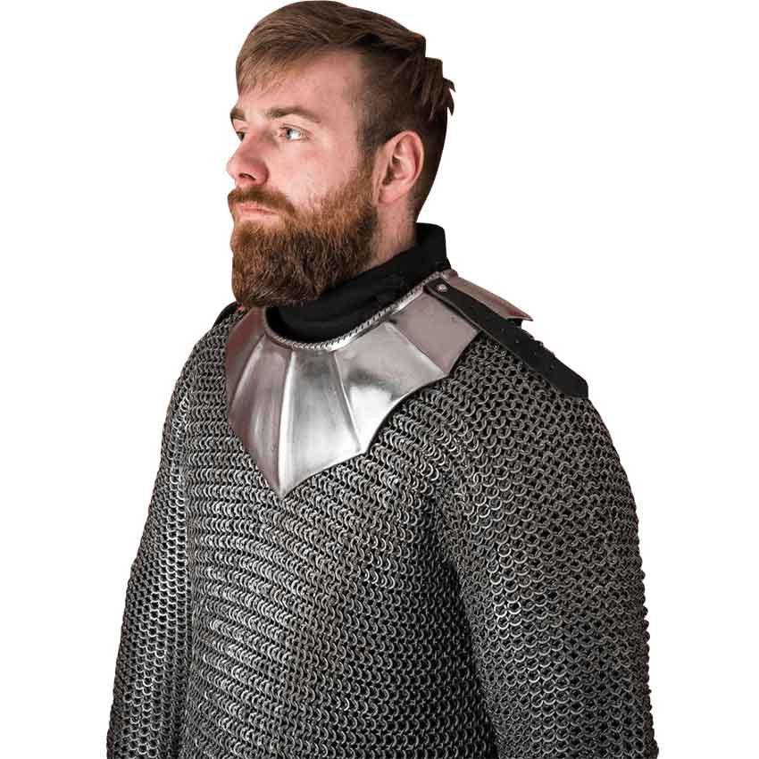 15th Century Gothic Steel Gorget - Polished
