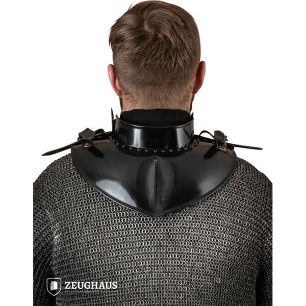 Steel Gorget with Collar - Blackened
