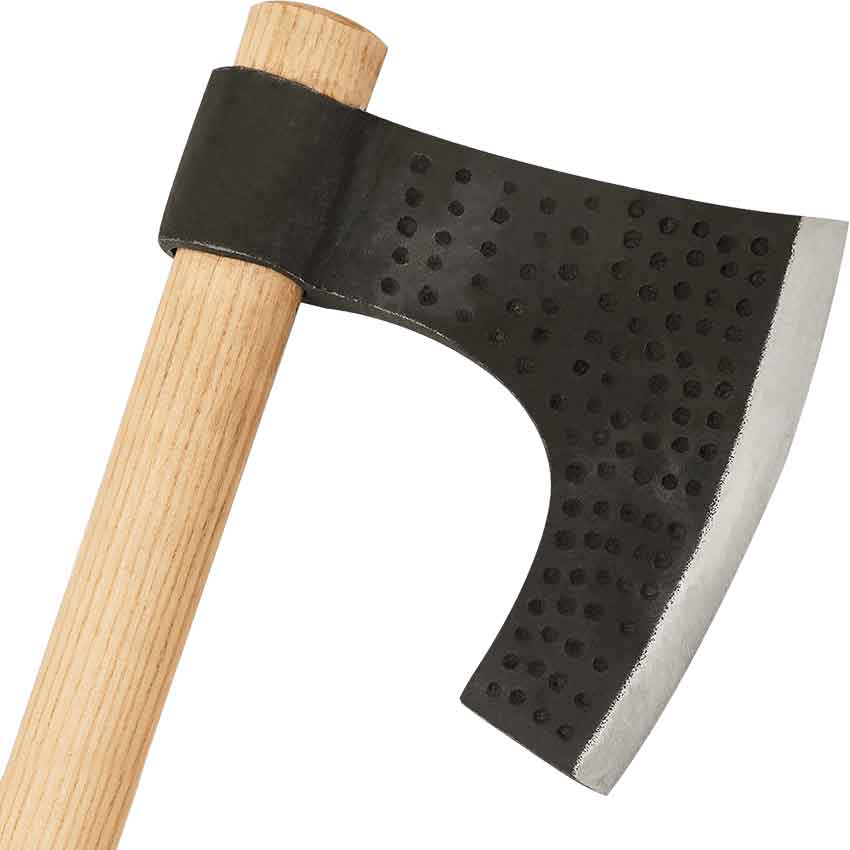 Hand Forged Viking Bearded Axe - Light Hardwood Handle
