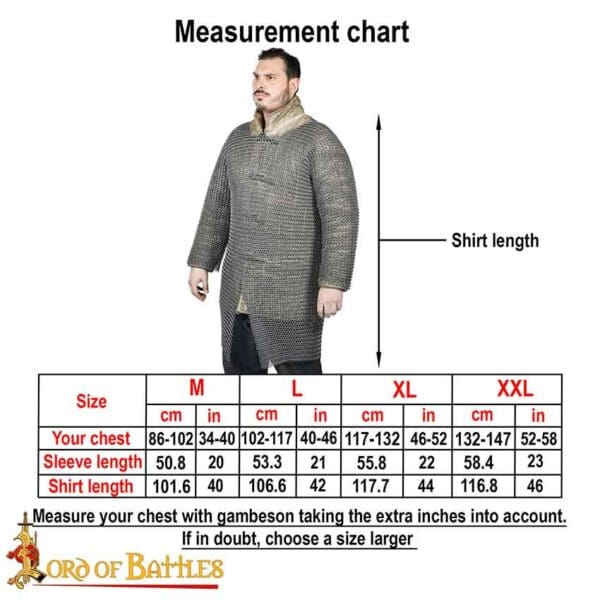 High Tensile Steel Chainmail Hauberk