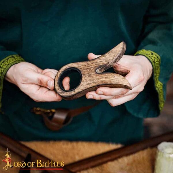 Wooden Drinking Horn Stand