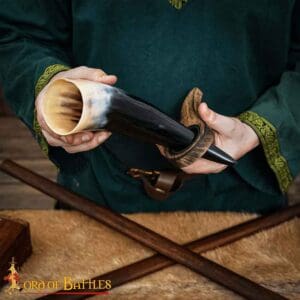 Wooden Drinking Horn Stand