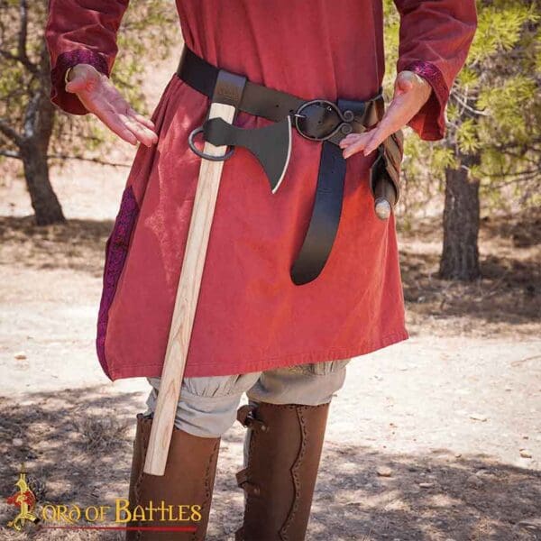 Hand Forged Viking Battle Axe - Light Hardwood Handle
