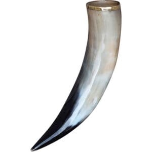 Solveig Brass Rim Drinking Horn