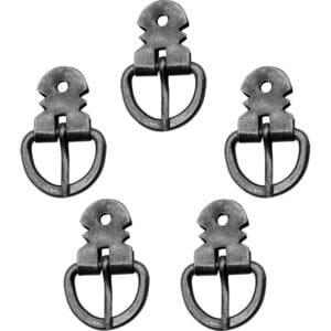 Dark Ages Steel Armour Buckles - Set of 5