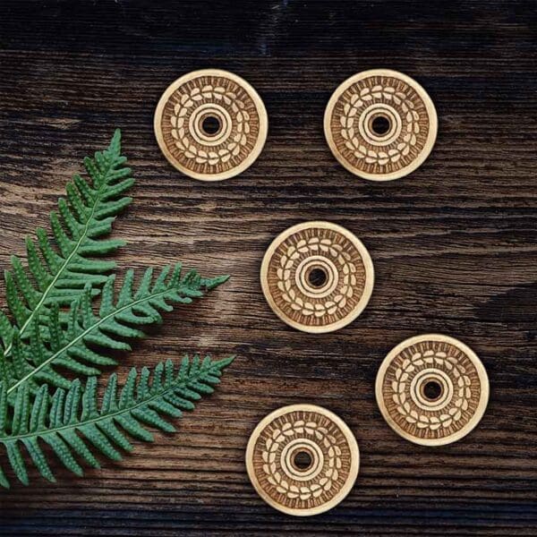 Medieval Laurel Brass Washers - Set of 5 - Image 4