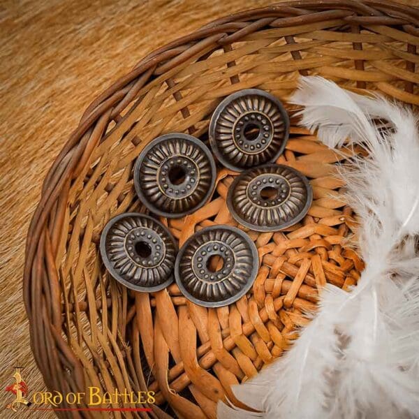 Sun Knight Medieval Brass Washers - Set of 5 - Image 6