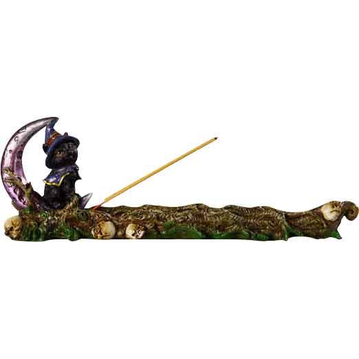 Cat on Moon Incense Burner