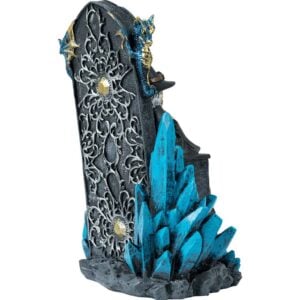 Enthroned Wizard and Dragon Statue