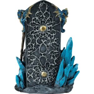 Enthroned Wizard and Dragon Statue