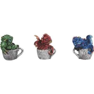 Teacup Baby Dragon Statue Set
