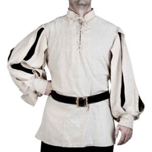 Medieval Landsknecht Shirt with Slashed Sleeves