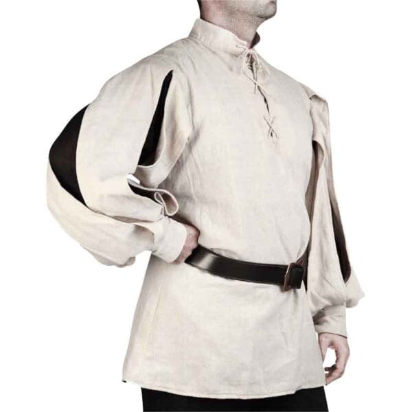 Medieval Landsknecht Shirt with Slashed Sleeves