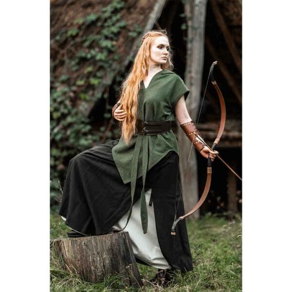 Women's Hedwig Medieval Leather Belt - Dark Brown