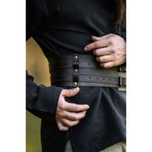 Sif Wide Viking Belt - Dark Brown