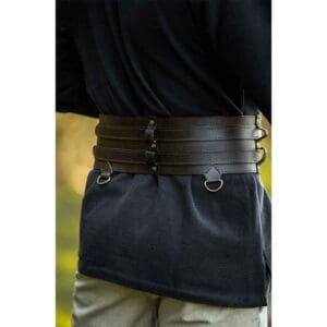 Sif Wide Viking Belt - Dark Brown