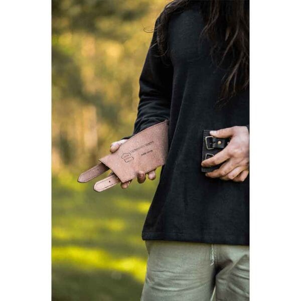 Sif Wide Viking Belt - Dark Brown