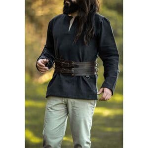 Sif Wide Viking Belt - Dark Brown