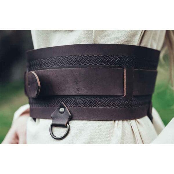 Ingrid Wide Viking Belt - Dark Brown
