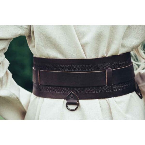 Ingrid Wide Viking Belt - Dark Brown