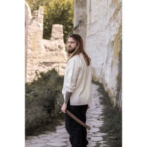 Ingolf Woven Cotton Medieval Shirt - Natural