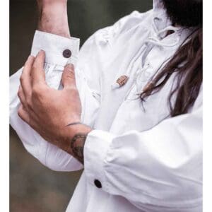 Friedrich Medieval Lace-Up Shirt - White
