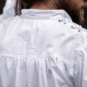 Adrian Medieval Lace-Up Shirt - White