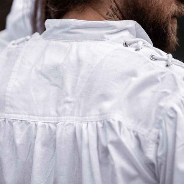 Adrian Medieval Lace-Up Shirt - White