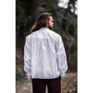 Adrian Medieval Lace-Up Shirt - White