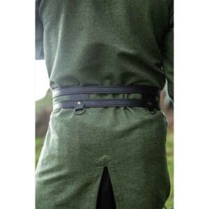 Ubbe Leather Viking Double Belt - Black