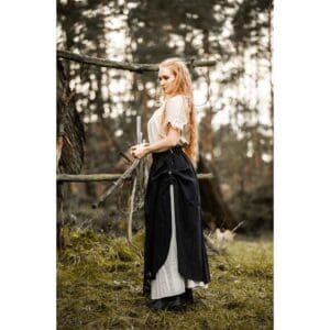 Elise Medieval Layered Skirt - Black/Natural