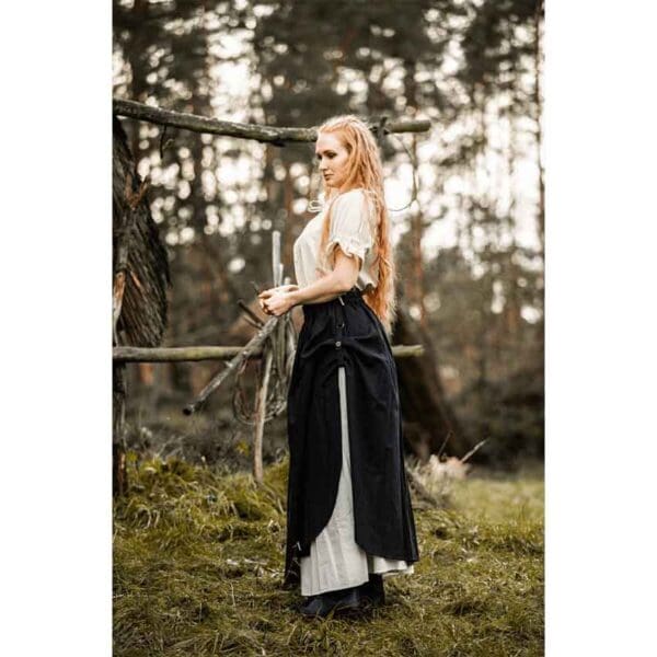 Elise Medieval Layered Skirt - Black/Natural