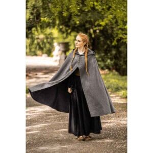 Lady Heidi Medieval Cloak - Grey