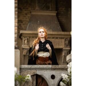 Lady Heidi Medieval Cloak - Black
