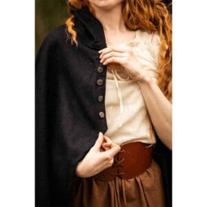 Lady Heidi Medieval Cloak - Black