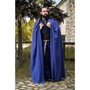 Gunnar Medieval Cotton Cloak - Blue