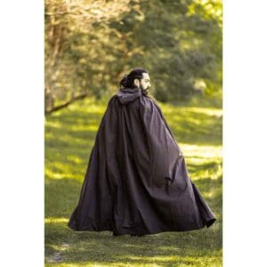 Gunnar Medieval Cotton Cloak - Dark Brown