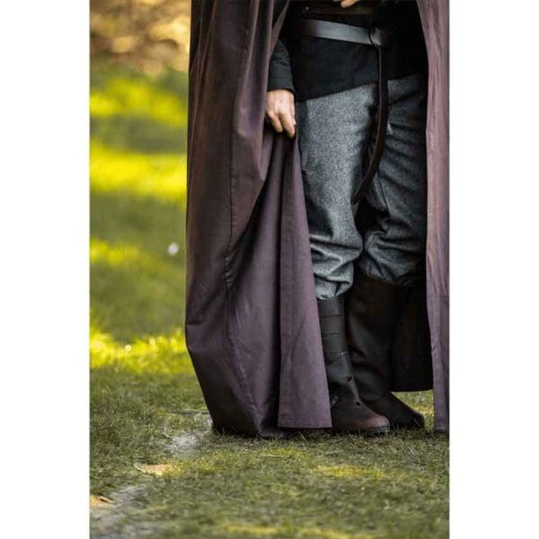 Gunnar Medieval Cotton Cloak - Dark Brown