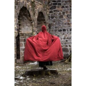 Gunnar Medieval Cotton Cloak - Red
