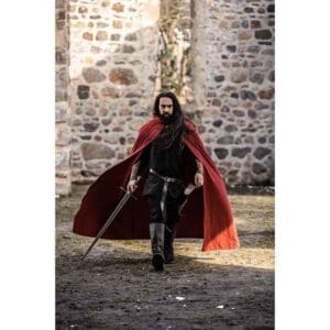 Gunnar Medieval Cotton Cloak - Red