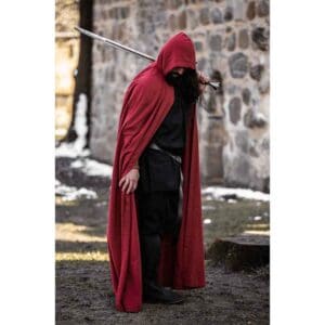 Gunnar Medieval Cotton Cloak - Red