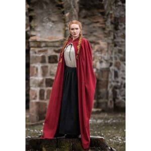 Gunnar Medieval Cotton Cloak - Red