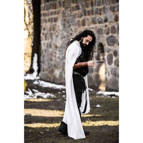 Gunnar Medieval Cotton Cloak - White