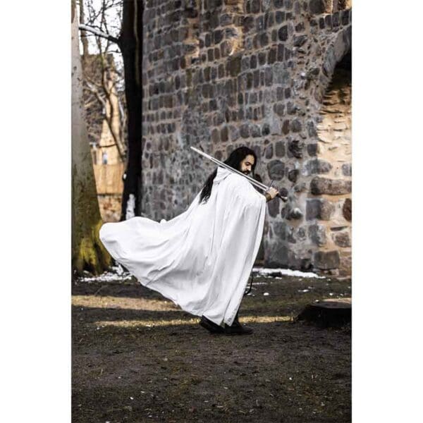 Gunnar Medieval Cotton Cloak - White