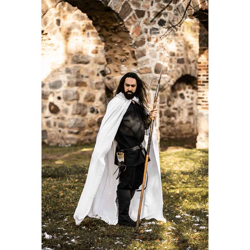 Gunnar Medieval Cotton Cloak - White