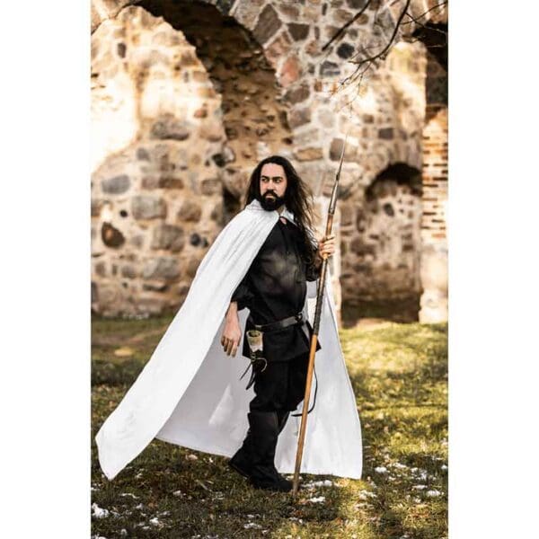 Gunnar Medieval Cotton Cloak - White