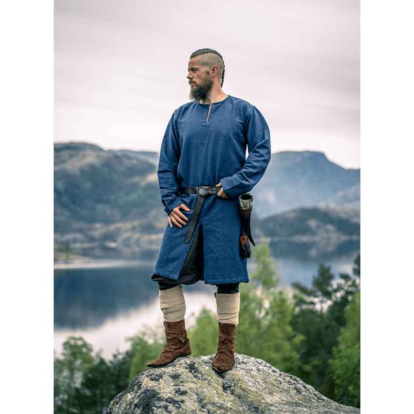 Lennart Long Sleeve Viking Tunic - Dark Blue