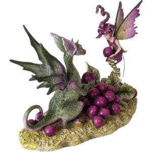 Sharing Grapes Dragon and Fairy Statue