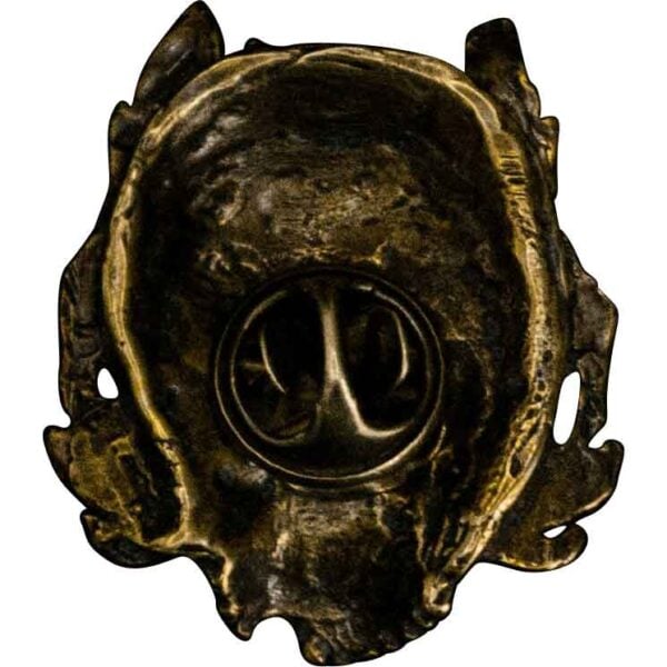 Laurel Wreath Skull Pin