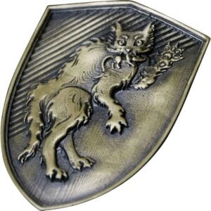 Heraldic Medieval Cat Brooch